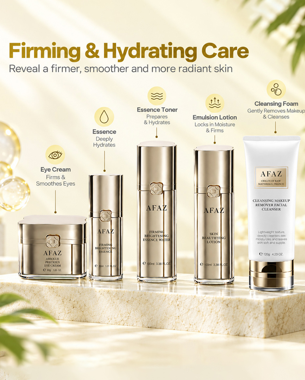 AFAZ skincare set detail 4