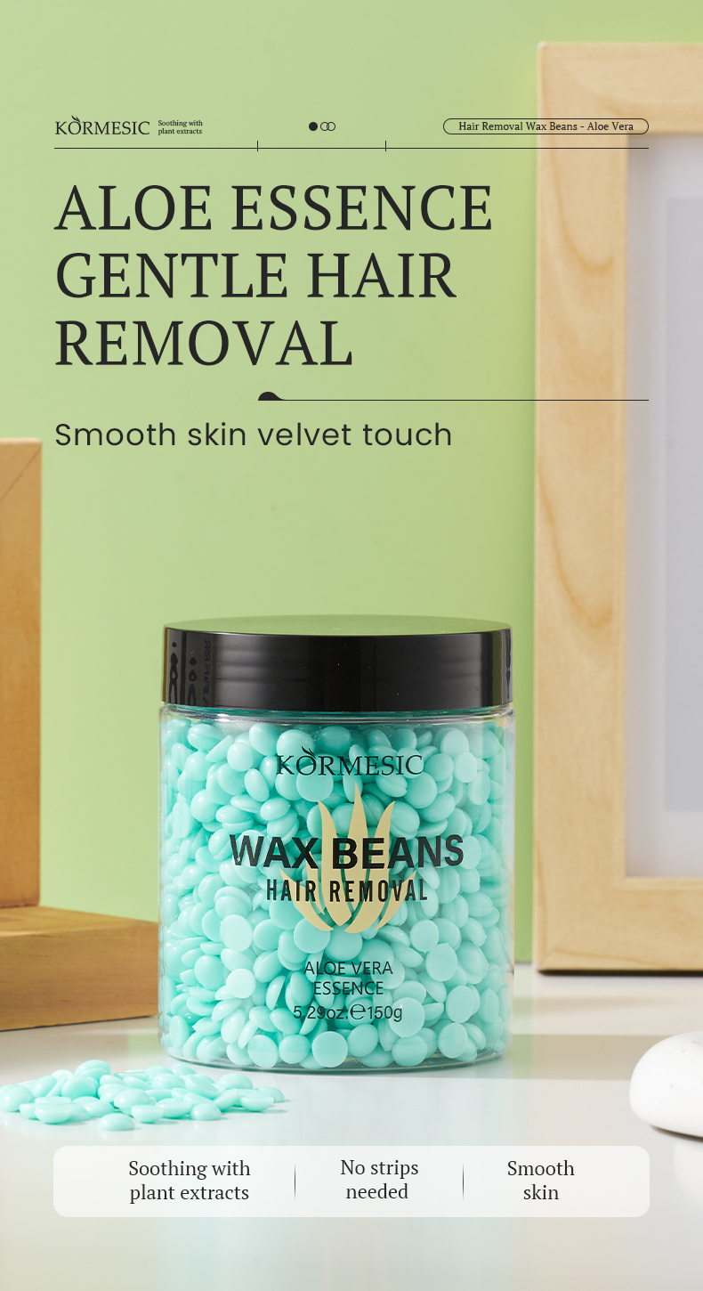 Aloe hair removal wax beans detail 1