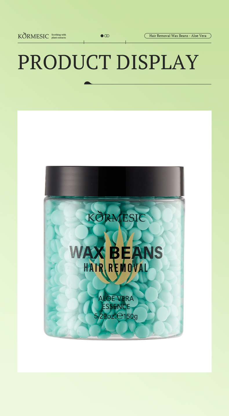 Aloe hair removal wax beans detail 8