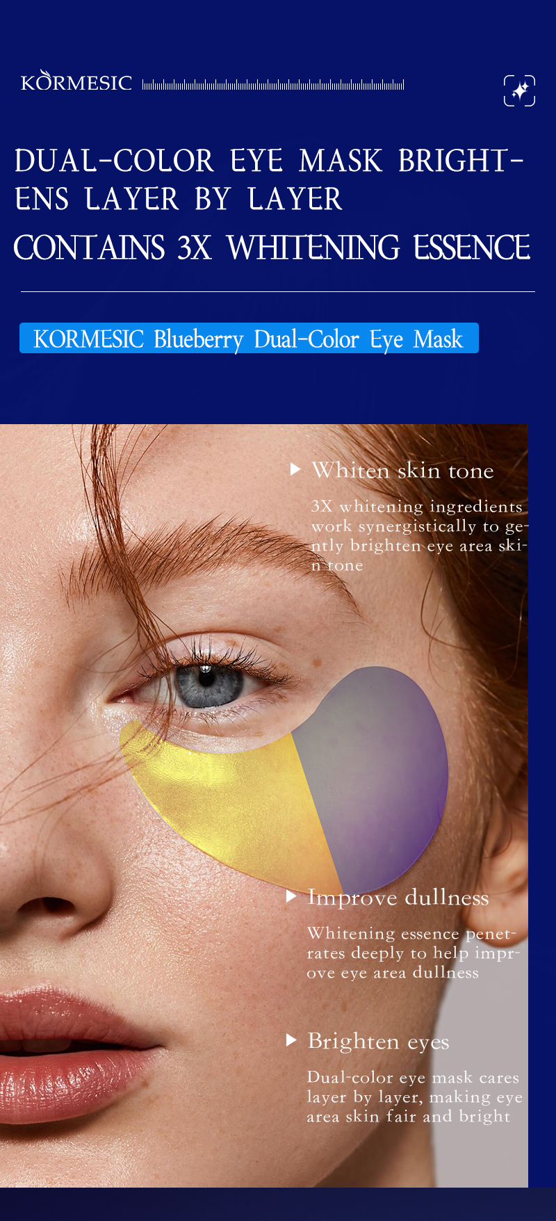 Blueberry dual-color eye masks detail 4