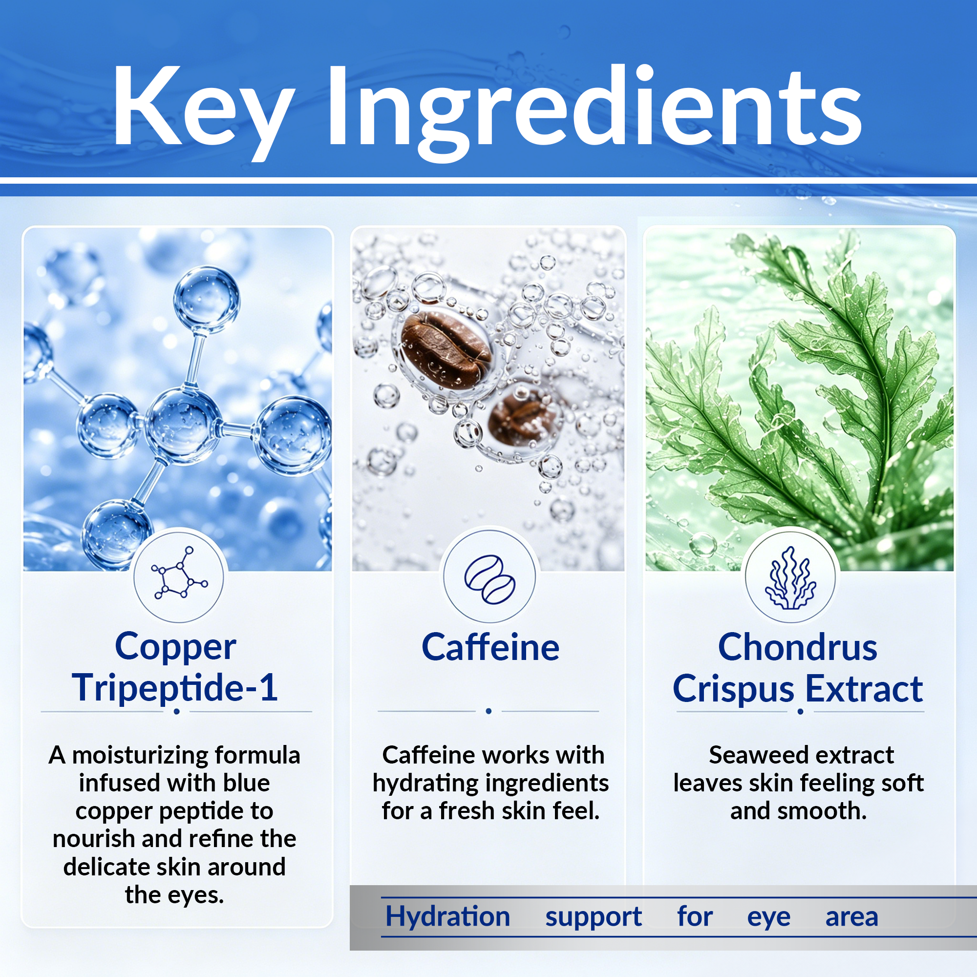 Copper peptide eye mask set detail 5