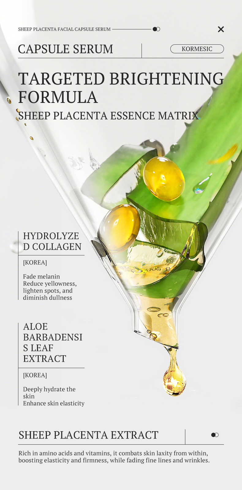 Facial capsule serum detail 4