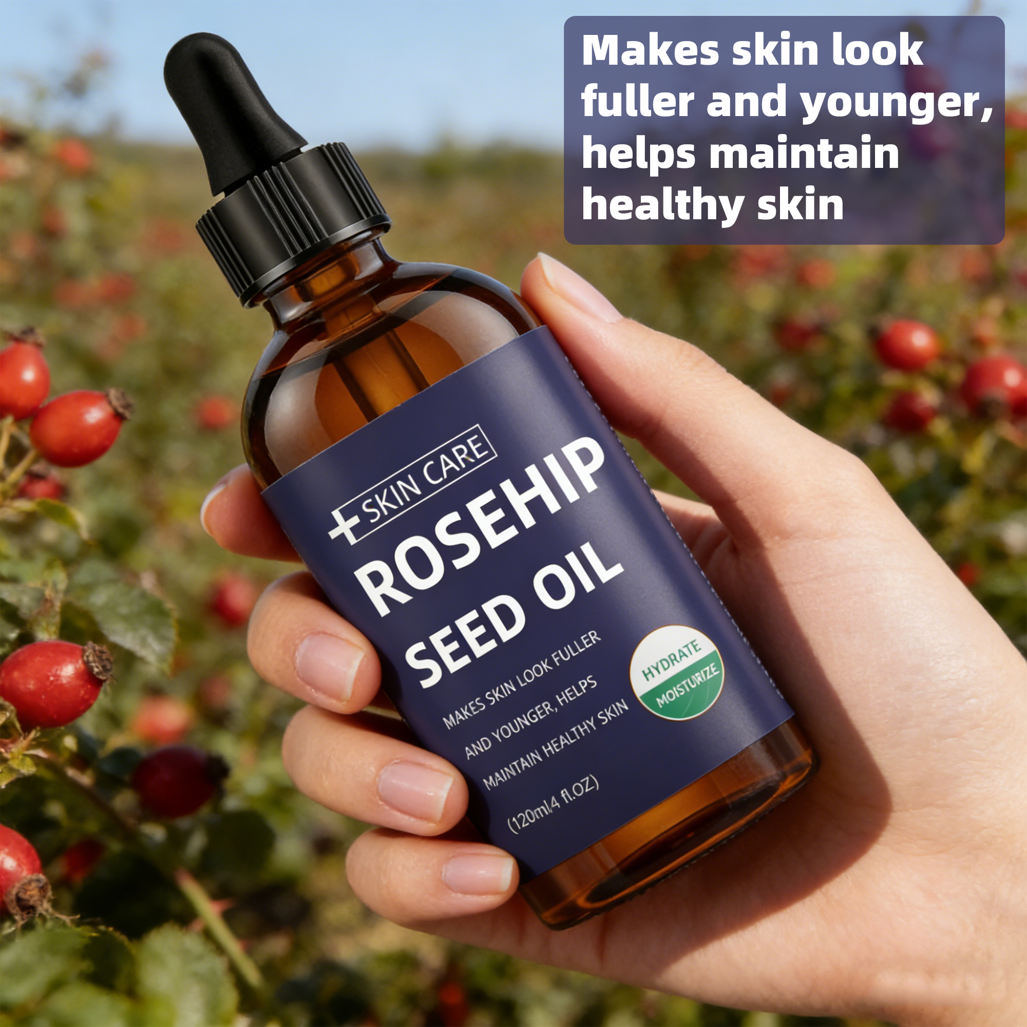 Rosehip seed body oil detail 6